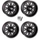 Moose Offroad 399 X Matte Black 12x7 Wheels/Rims (Full Set) Moose Offroad 399 X Matte Black 12x7 Wheels/Rims (Full Set)