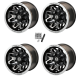 Moose Offroad 416 X Silver 15x7 Wheels/Rims (Full Set)