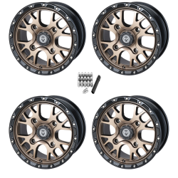 Moose Offroad 545 X Bronze 15x7 Wheels/Rims (Full Set)