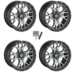 Moose Offroad 545 X Gray 15x7 Wheels/Rims (Full Set)