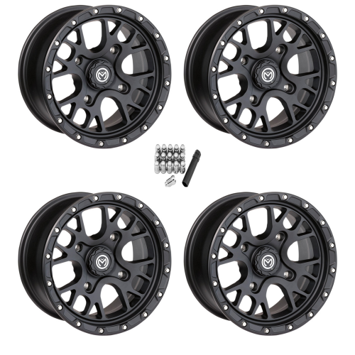 Moose Offroad 545 X Satin Black 15x7 Wheels/Rims (Full Set) Moose Offroad 545 X Satin Black 15x7 Wheels/Rims (Full Set)
