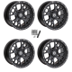 Moose Offroad 545 X Satin Black 15x7 Wheels/Rims (Full Set) Moose Offroad 545 X Satin Black 15x7 Wheels/Rims (Full Set)