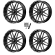 MSA M35 Bandit Gloss Black Milled 18x7 Wheels/Rims (Full Set)
