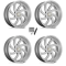 MSA M36 Switch Brushed Titanium 18x7 Wheels/Rims (Full Set)