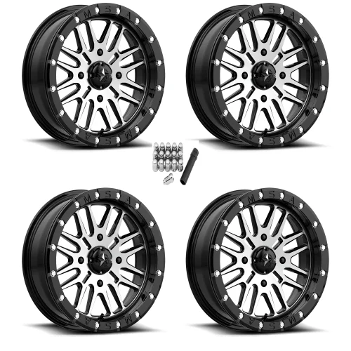MSA M37 Brute 16x7 Machined Beadlock Wheels/Rims (Full Set)