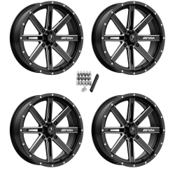 MSA M41 Boxer Gloss Black Milled 18x7 Wheels/Rims (Full Set)