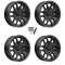 MSA M43 Fang Satin Black with Titanium Tint 15x7 Wheels/Rims (Full Set)