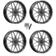 MSA M45 Portal Gloss Black Milled 18x7 Wheels/Rims (Full Set)