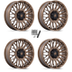 MSA M50 Clubber Matte Bronze 20x7 Wheels/Rims (Full Set)