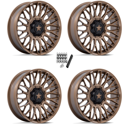 MSA M50 Clubber Matte Bronze 24x7 Wheels/Rims (Full Set)