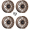MSA M50 Clubber Matte Bronze 24x7 Wheels/Rims (Full Set)