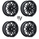 MSA M52 Radar Gloss Black 15x7 Wheels/Rims (Full Set)