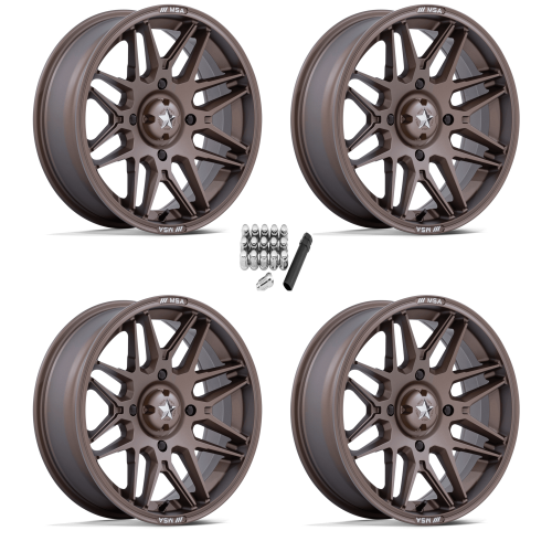 MSA M52 Radar Matte Bronze 15x7 Wheels Rims (Full Set)