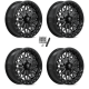 MSA M53 Bolo Gloss Black Milled 15x7 Beadlock Wheels/Rims (Full Set)