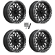 MSA M53 Matte Black 18x7 Beadlock Wheels/Rims (Full Set)