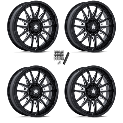MSA M55 Commander Gloss Black Milled 20x7 Wheels/Rims (Full Set)