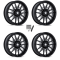 MSA M55 Commander Gloss Black Milled 24x7 Wheels/Rims (Full Set)