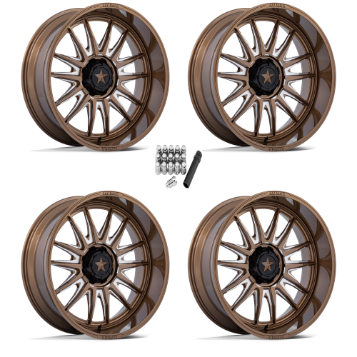 MSA M55 Commander Gloss Bronze Milled 24x10 Wheels/Rims (Full Set)