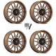 MSA M55 Commander Gloss Bronze Milled 24x7 Wheels/Rims (Full Set)