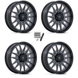 MSA M55 Commander Matte Gunmetal 20x7 Wheels/Rims (Full Set)