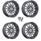 MSA M55 Commander Platinum Machined 24x10 Wheels/Rims (Full Set)
