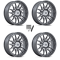 MSA M55 Commander Platinum Machined 24x7 Wheels/Rims (Full Set)