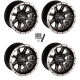 Moose Offroad 548 X Machined 12x7 Wheels/Rims (Full Set)