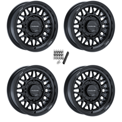 Raceline A13 Omega Gloss Black 15x7 Wheels/Rims (Full Set)