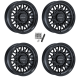 Raceline A13 Omega Gloss Black 15x7 Wheels/Rims (Full Set)