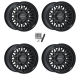 Raceline A13 Omega Satin Black 14x7 Wheels/Rims (Full Set)
