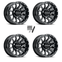 Raceline A95 Trophy Satin Black 14x7 Wheels/Rims (Full Set)