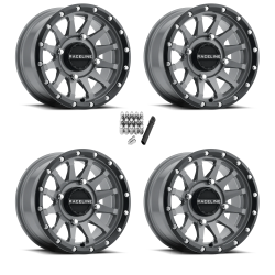 Raceline A95 Trophy Stealth Grey 14x7 Wheels/Rims (Full Set)
