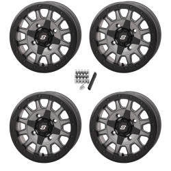 Sedona Adapt Matte Gunmetal Grey 14x7 Beadlock Wheels/Rims (Full Set)
