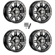 Sedona Clutch Black 15x7 Beadlock Wheels/Rims (Full Set)