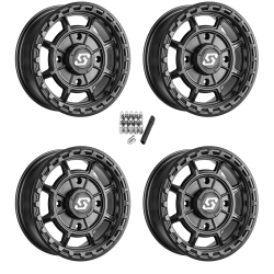 Sedona Rift Satin Black 15x7 Wheels/Rims (Full Set)