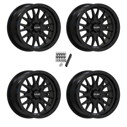 STAT Offroad STAT-01 14x7 Satin Black Wheels/Rims (Full Set)