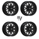 STAT Offroad STAT-01 14x7 Satin Black Wheels/Rims (Full Set)