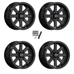 STAT Offroad STAT-02 14x7 Gloss Black Wheels/Rims (Full Set)
