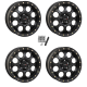 System 3 Offroad SB-7 Matte Black 15x7 Beadlock Wheels/Rims (Full Set)