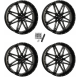 System 3 Offroad ST-7 Gloss Black Milled 24x9 Wheels/Rims (Full Set)