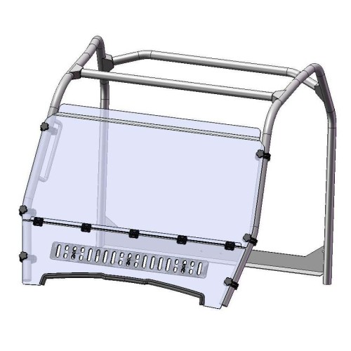 Spike Powersports John Deere Gator 625/825 Hinged Hard Coated Windshield With Sliding Vent Spike Powersports John Deere Gator 625/825 Hinged Hard Coated Windshield With Sliding Vent