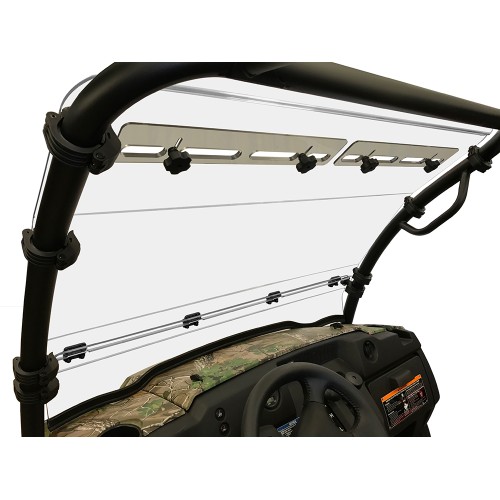 Spike Powersports Kawasaki Mule SX Hinged Windshield W/Upper Vents - Hard Coated