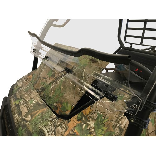 Spike Powersports Kawasaki Mule SX Hinged Windshield W/Upper Vents - Hard Coated