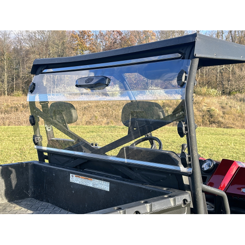 Spike Powersports Polaris Ranger Full-Size (Round Tubing) Rear Windshield -w/Vent