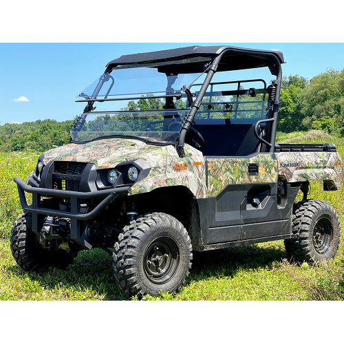 Direction 2 Inc- Kawasaki Mule Pro-MX Full-Tilting Windshield - Hard Coated