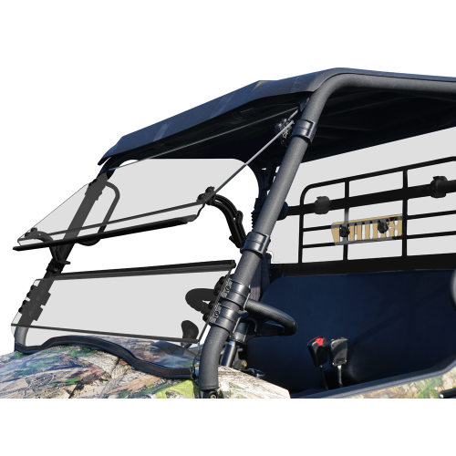 Direction 2 Inc- Kawasaki Mule Pro-MX Full-Tilting Windshield - Hard Coated