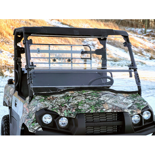 Direction 2 Inc- Kawasaki Mule Pro-MX Full-Tilting Windshield - Hard Coated