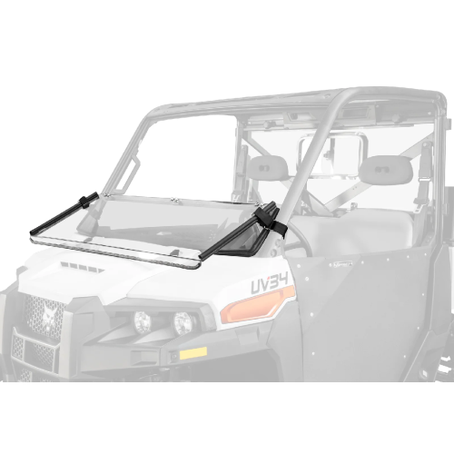 Bobcat UV34 Scratch-Resistant Flip Down Windshield Bobcat UV34 Scratch-Resistant Flip Down Windshield