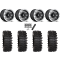 System 3 XT400W 35x12-15 Tires on Fuel Hardline Gloss Black Milled (15x10) Beadlock Wheels