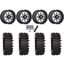 System 3 XT400W 30x12-15 Tires on Fuel Scepter Gloss Black Milled (15x10) Forged Wheels